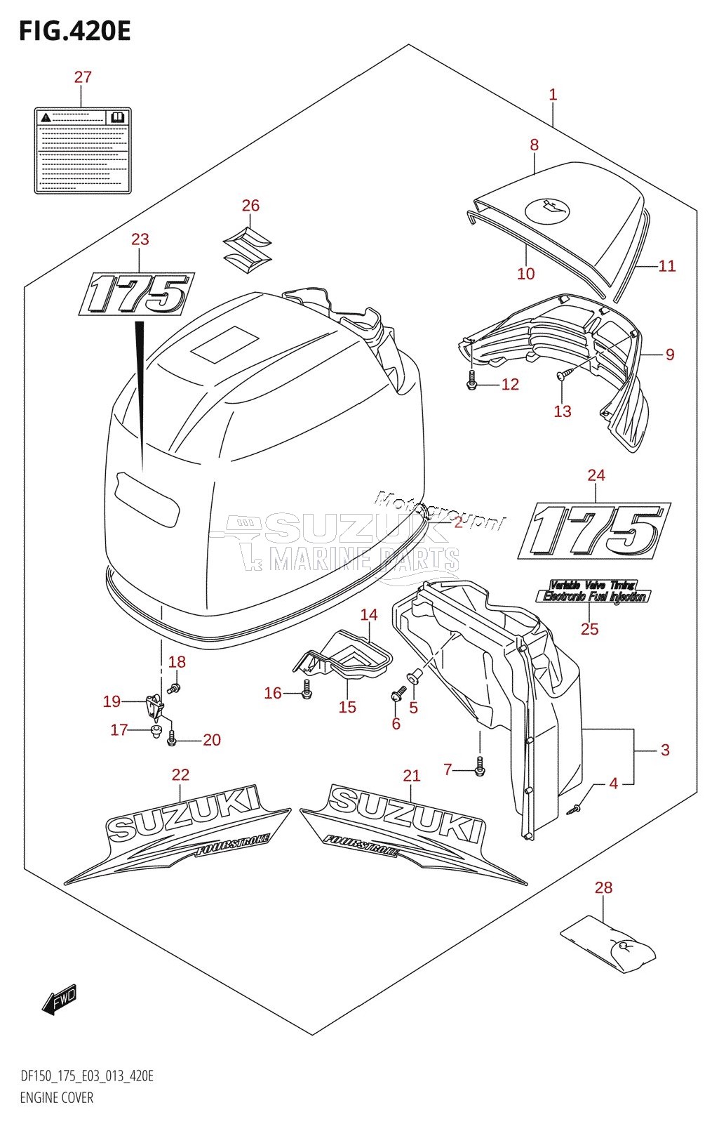 ENGINE COVER (DF175T:E03)