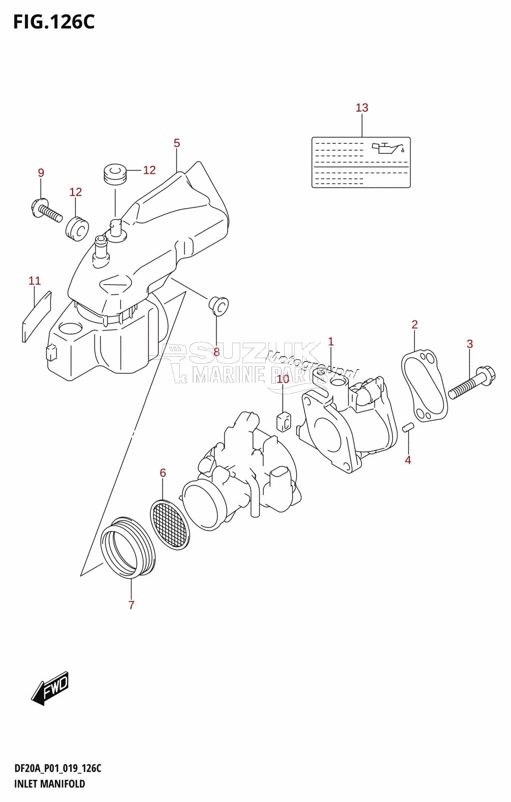 INLET MANIFOLD (DF20A,DF20AR,DF20AT,DF20ATH)