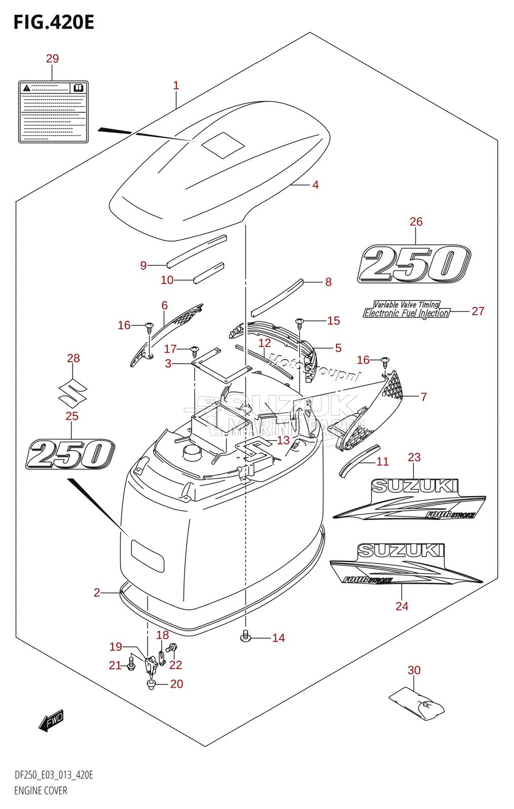 ENGINE COVER (DF250T:E03)