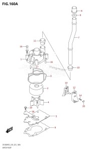 DF150AST From 15004F-040001 (E03)  2020 drawing WATER PUMP (020,021,022)