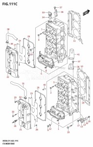 DF250Z From 25003Z-340001 (E11 E40)  2023 drawing CYLINDER HEAD (DF250ST)