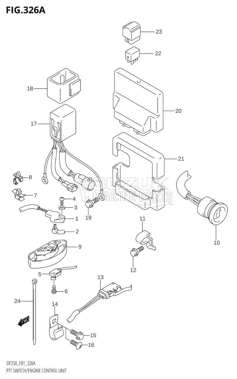 PTT SWITCH / ENGINE CONTROL UNIT