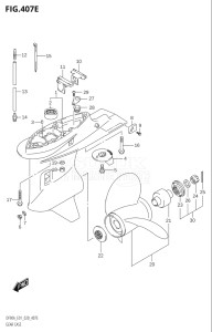 09003F-910001 (2019) 90hp E01 E40-Gen. Export 1 - Costa Rica (DF90ATH) DF90A drawing GEAR CASE (DF90AWQH)