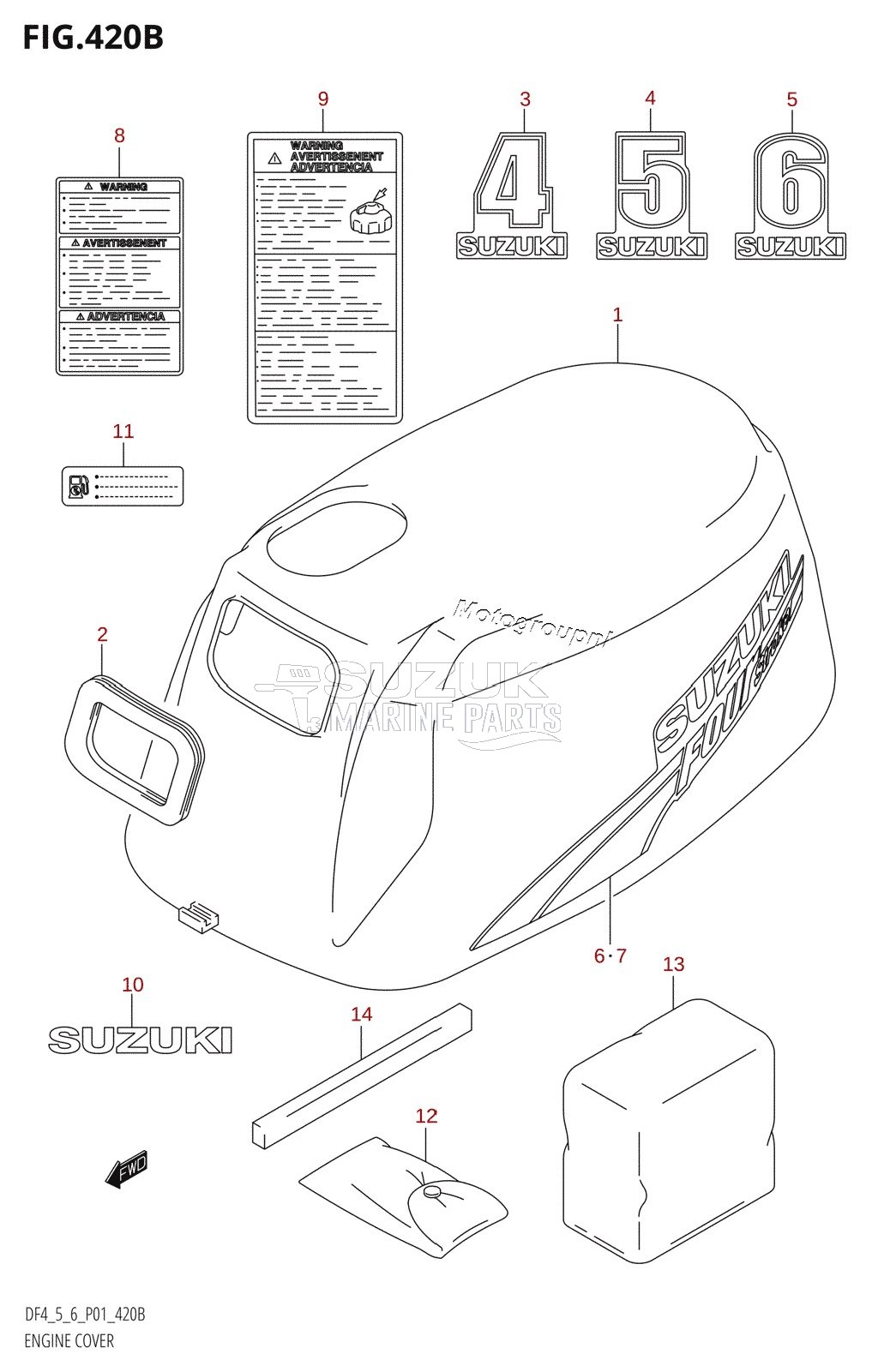 ENGINE COVER (K3,K4,K5,K6,K7,K8,K9)