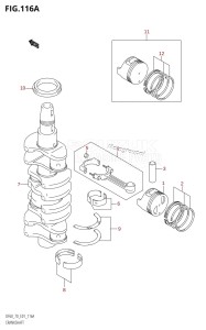 DF70 From 07001F-880001 (E01 E40)  2008 drawing CRANKSHAFT