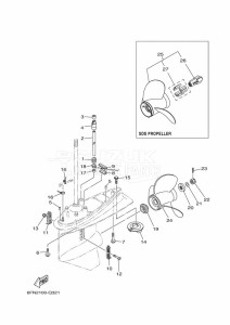 F130AETX drawing PROPELLER-HOUSING-AND-TRANSMISSION-2