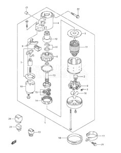 Outboard DF 90 drawing Starting Motor