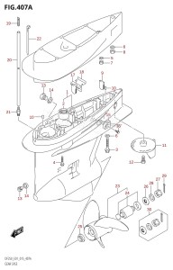 DF250Z From 25003Z-510001 (E40)  2015 drawing GEAR CASE (DF200T:E01)