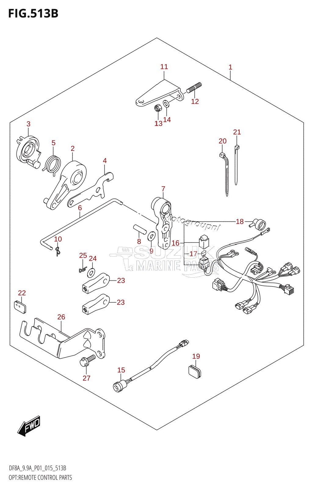 OPT:REMOTE CONTROL PARTS (DF9.9A:P01)