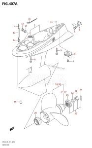 DF70 From 07001F-980001 (E40)  2009 drawing GEAR CASE (W,X,Y)