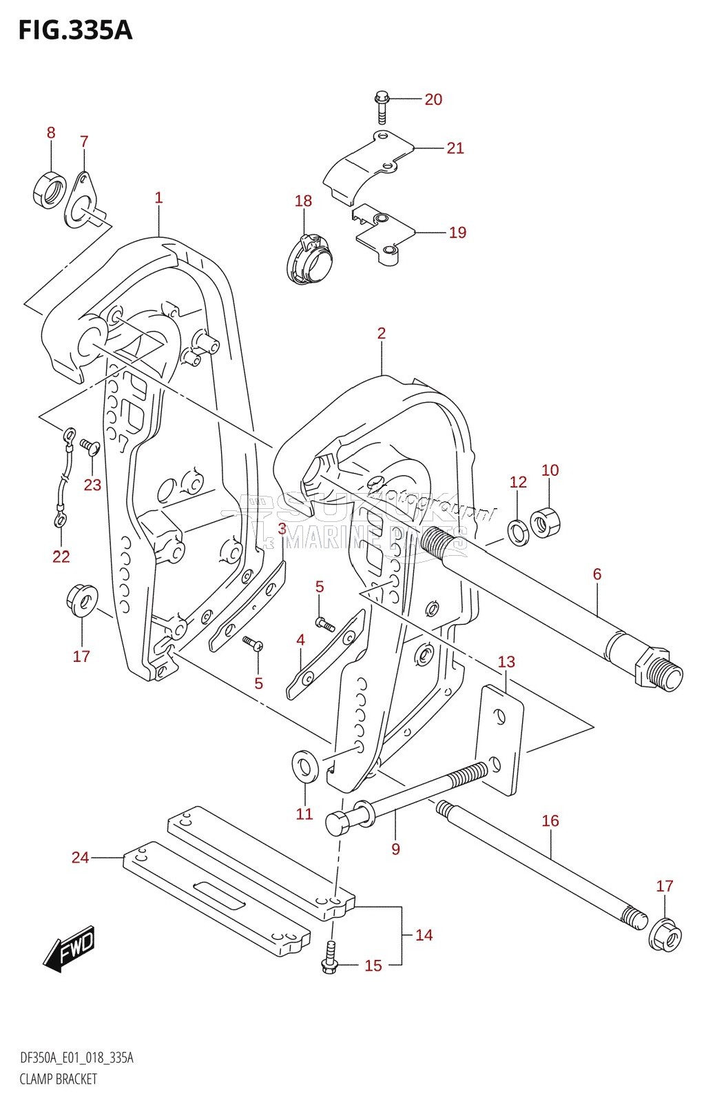 CLAMP BRACKET (DF350A)