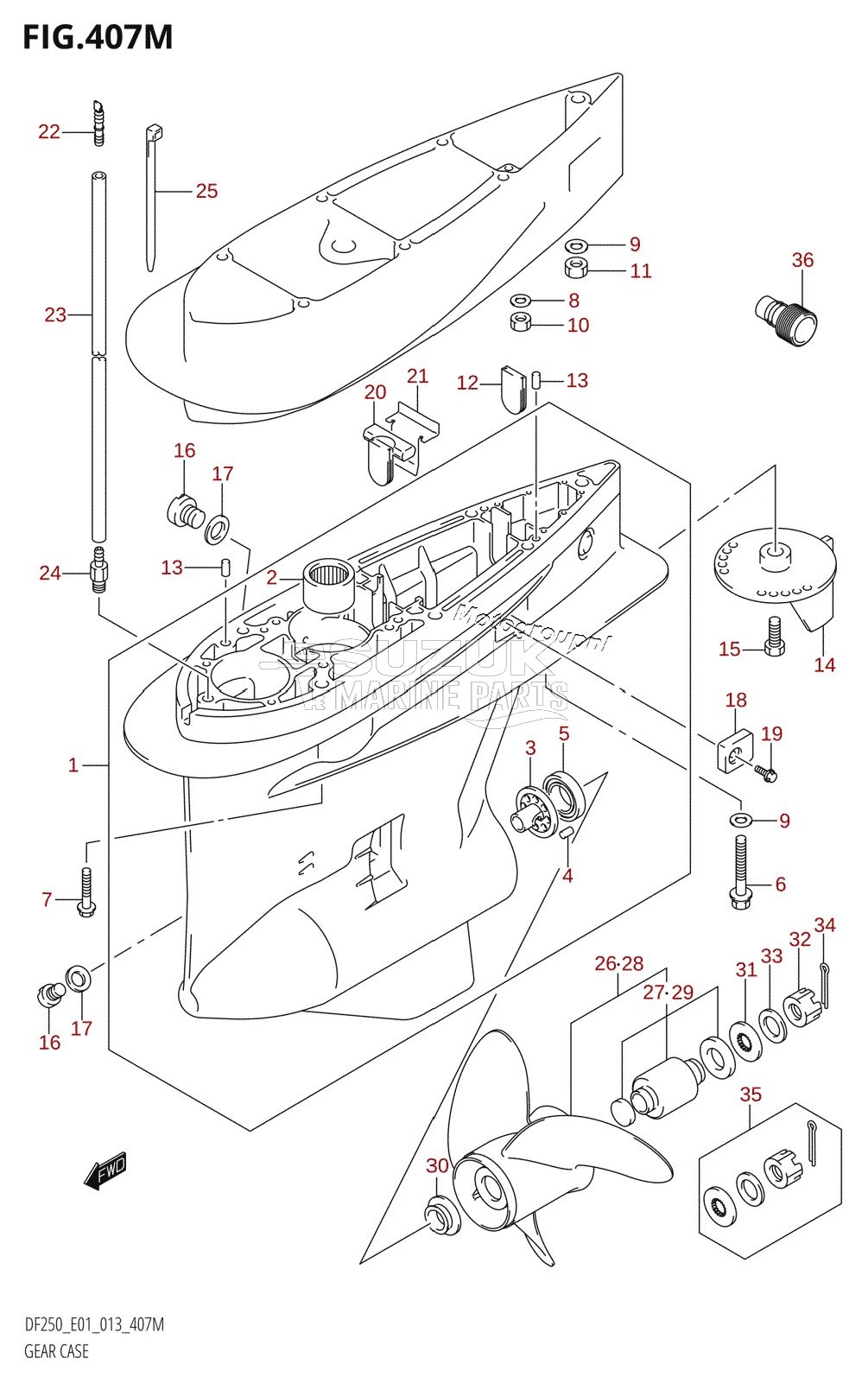 GEAR CASE (DF250Z:E40)