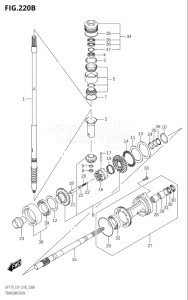 15002Z-810001 (2018) 150hp E01 E40-Gen. Export 1 - Costa Rica (DF150Z) DF150Z drawing TRANSMISSION (DF150Z,DF175Z)