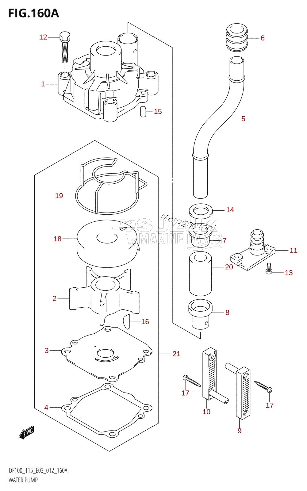 WATER PUMP (DF100T:E03)