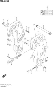 02504F-240001 (2022) 25hp P01-Gen. Export 1 (DF25A    DF25AT    DF25ATH    DT25K) DF25A drawing CLAMP BRACKET (DF25AT,DF25ATH,DF30AT,DF30ATH)