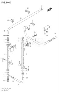 22503Z-240001 (2022) 225hp E11 E40-Gen. Export 1-and 2 (DF225Z) DF225Z drawing FUEL INJECTOR (E40)