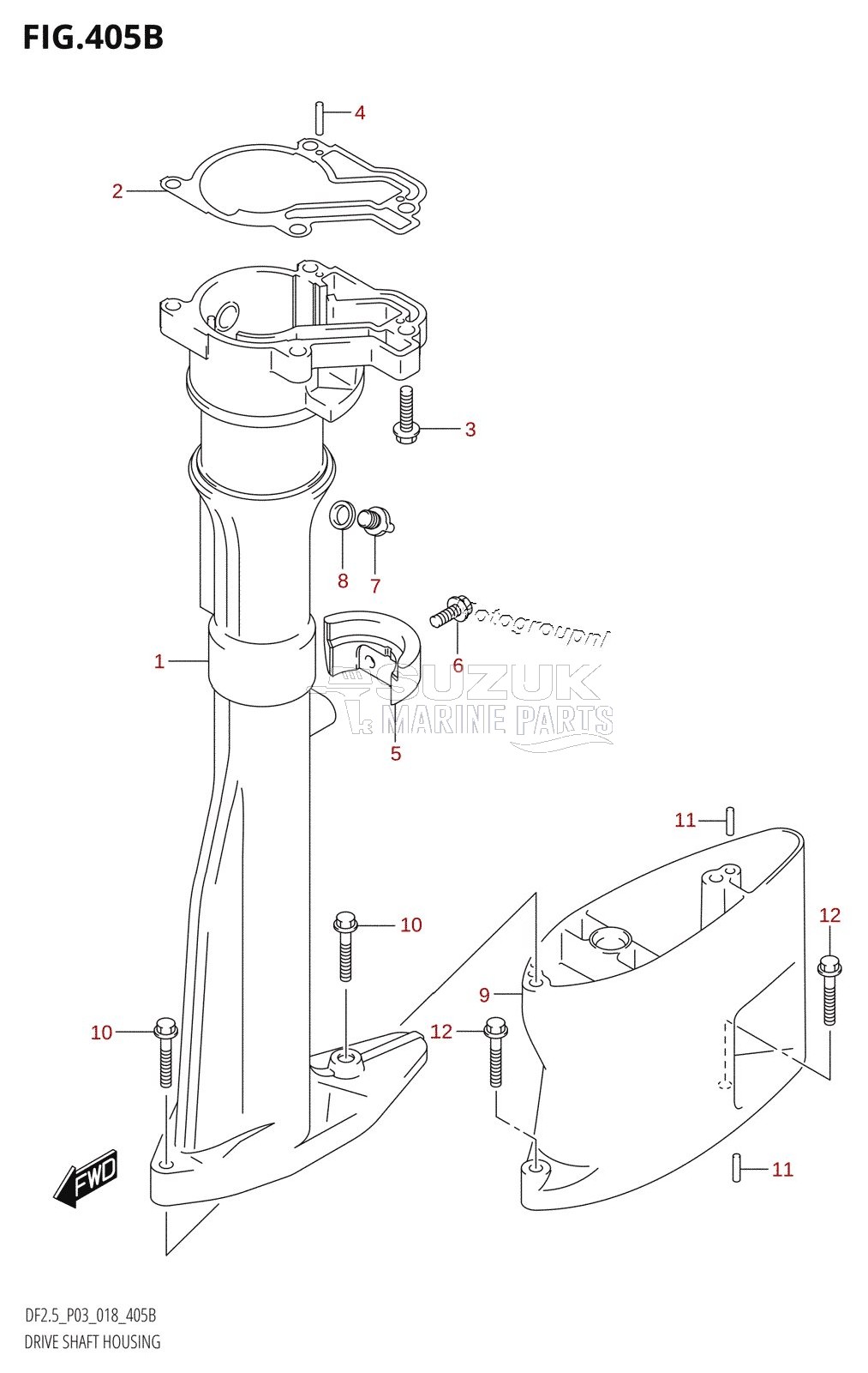 DRIVE SHAFT HOUSING (L-TRANSOM)