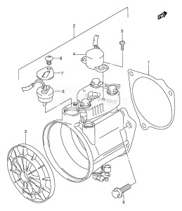 DT175 From 17501-701001 ()  1987 drawing THROTTLE ASSY (DT200EPI /​ 225 /​ 150EPI)(*)