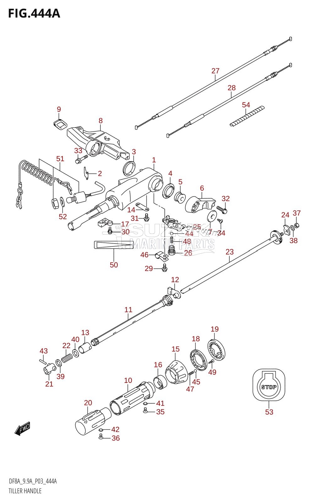 TILLER HANDLE (DF8A,DF9.9A)