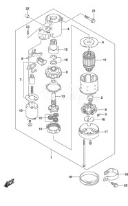 Outboard DF 140A drawing Starting Motor