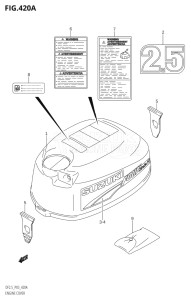 00251F-680001 (2006) 2.5hp P03 P01-USA (DF2.5K6) DF2.5 drawing ENGINE COVER (K6,K7,K8,K9)