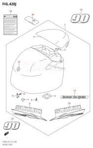 DF90A From 09003F-310001 (E01 E40)  2013 drawing ENGINE COVER (DF90ATH:E01)