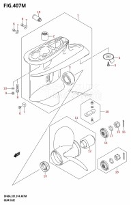 DF40A From 04003F-410001 (E01)  2014 drawing GEAR CASE (DF60ATH:E40)