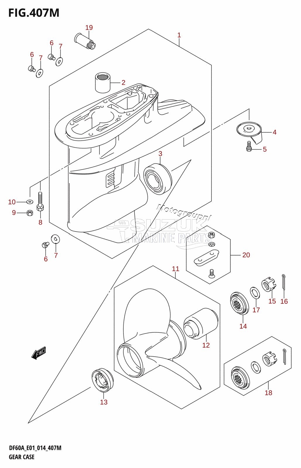 GEAR CASE (DF60ATH:E40)