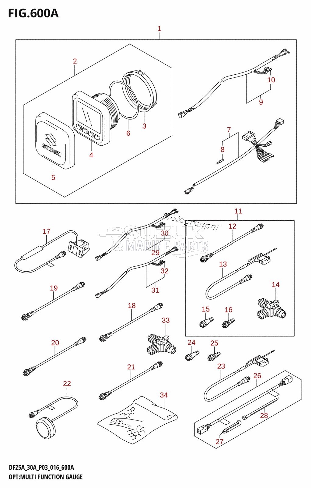 OPT:MULTI FUNCTION GAUGE (DF25AR:P03)