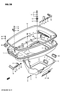 DT200 From 20001-601001 till 602076 ()  1986 drawing LOWER COVER