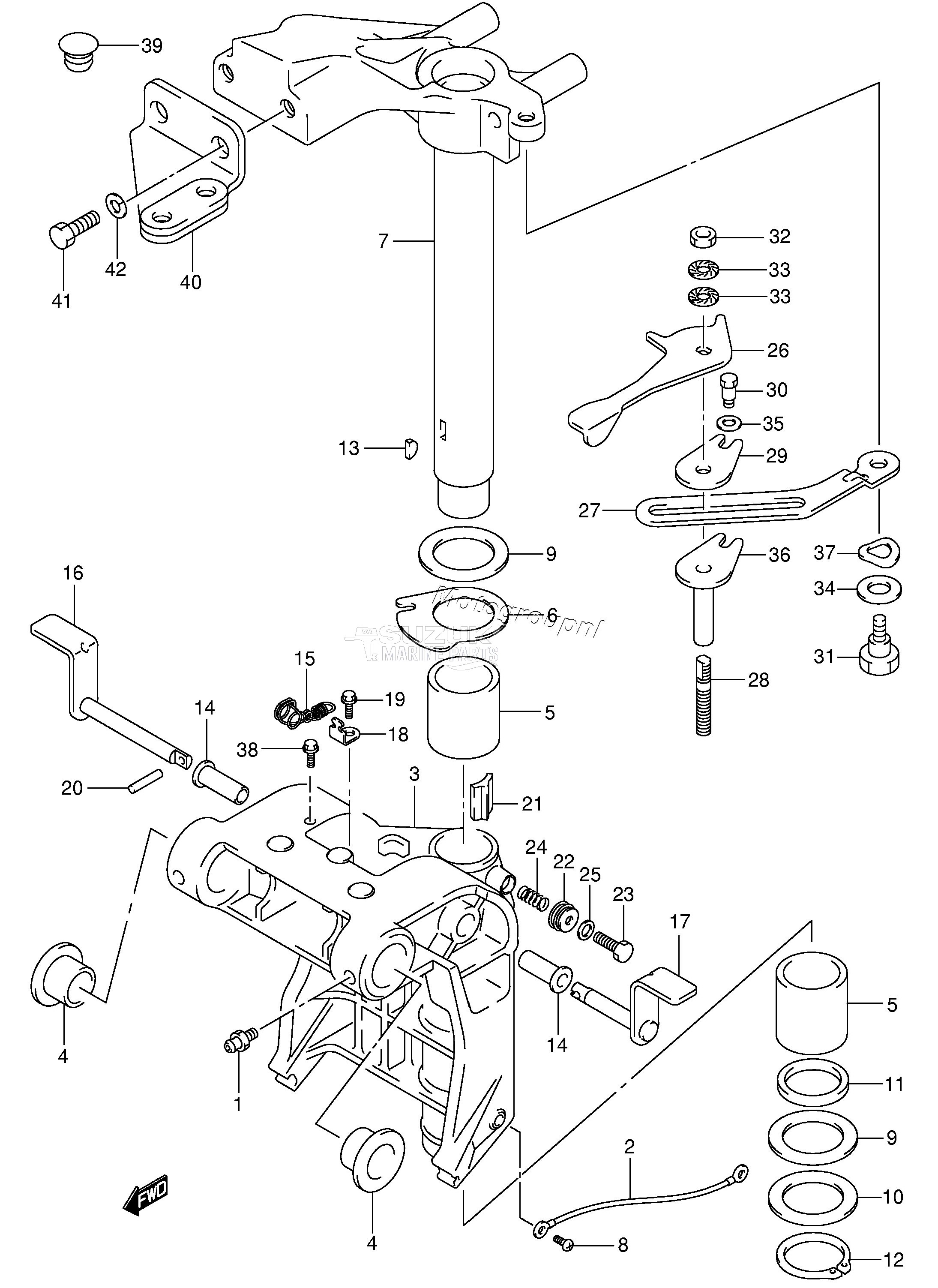 SWIVEL BRACKET (DF25:371155~ /​ DF30:371163~)