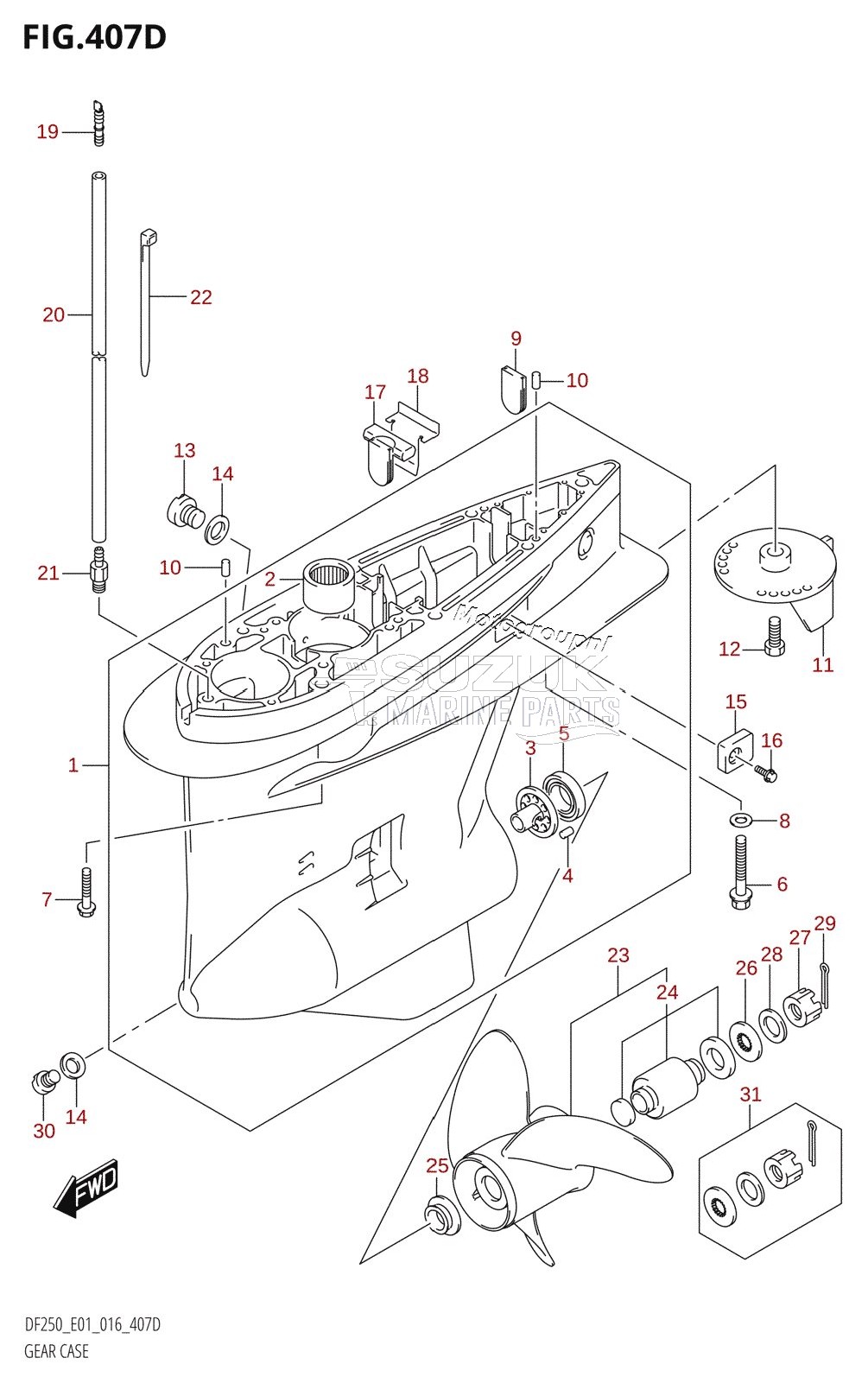 GEAR CASE (DF200Z:E40)