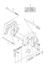 Outboard DF 6 drawing Clamp Bracket