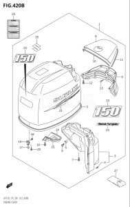 15002Z-210001 (2012) 150hp E01 E40-Gen. Export 1 - Costa Rica (DF150Z) DF150Z drawing ENGINE COVER (DF150T:E40)