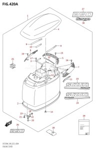 DF250 From 25005F-240001 (E40)  2022 drawing ENGINE COVER