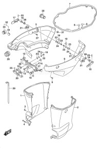 Outboard DF 200AP drawing Side Cover