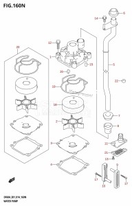 DF40A From 04004F-410001 (E34-Italy)  2014 drawing WATER PUMP (DF50AVT:E01)