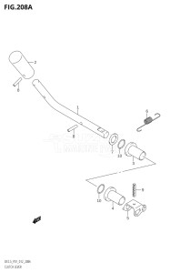 00252F-210001 (2012) 2.5hp P01-Gen. Export 1 (DF2.5) DF2.5 drawing CLUTCH LEVER