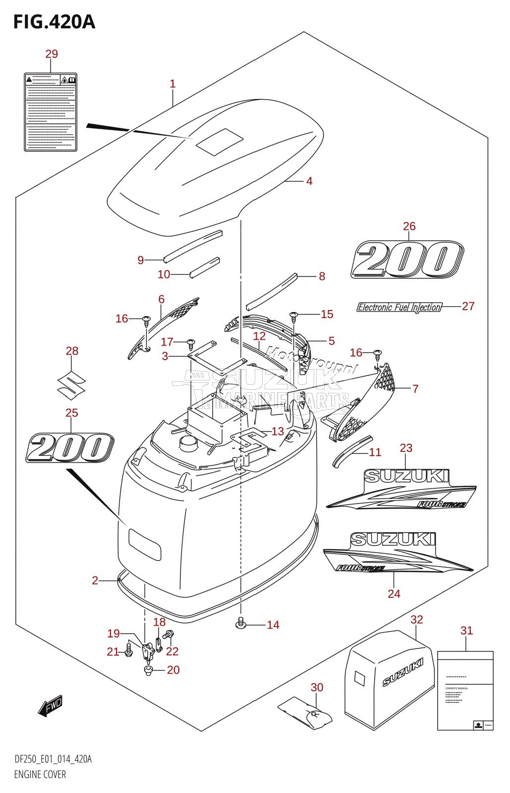 ENGINE COVER (DF200T,DF200Z)