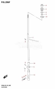 DF60A From 06002F-510001 (E01 E40)  2015 drawing CLUTCH ROD (DF50ATH:E01)