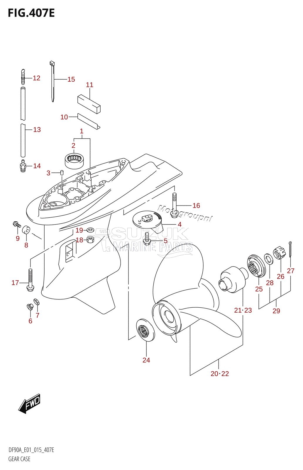 GEAR CASE (DF80A:E01)