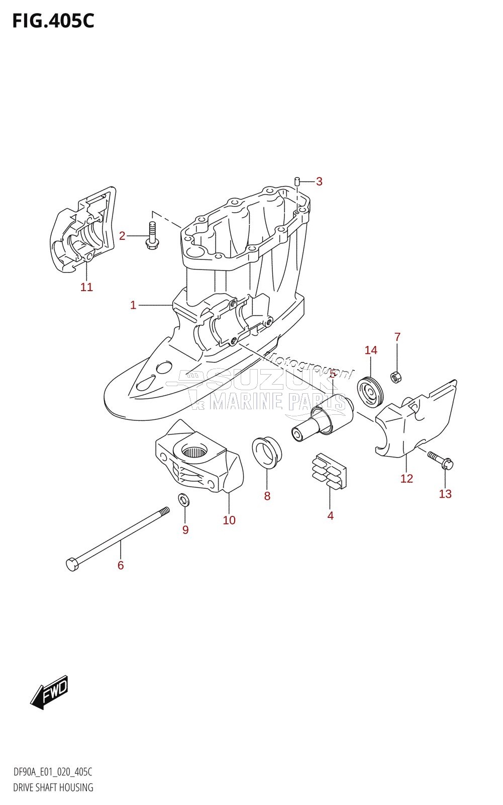 DRIVE SHAFT HOUSING ((DF70ATH,DF90ATH):E01)