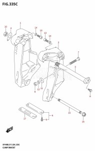 DF100C From 10005F-440001 (E01)  2024 drawing CLAMP BRACKET (DF115BSS)