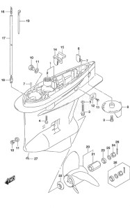 DF 175A drawing Gear Case