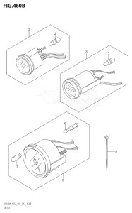 14003Z-410001 (2014) 140hp E01-Gen. Export 1 (DF140AZ) DF140AZ drawing METER (DF100AT:E40)