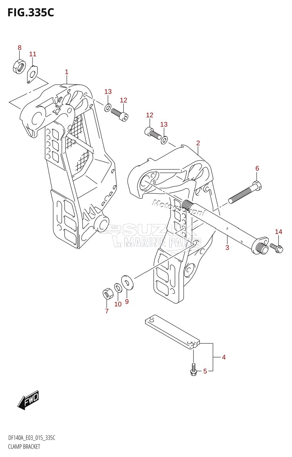 CLAMP BRACKET (DF115AZ:E03)