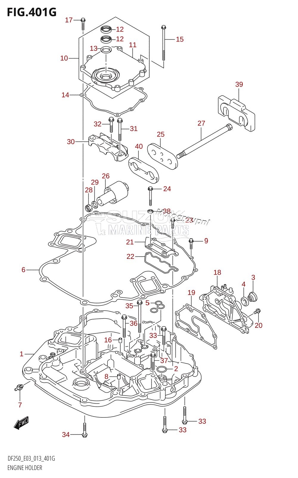 ENGINE HOLDER (DF250ST:E03)