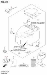 DF60A From 06002F-510001 (E01 E40)  2015 drawing ENGINE COVER (DF60AQH:E01)