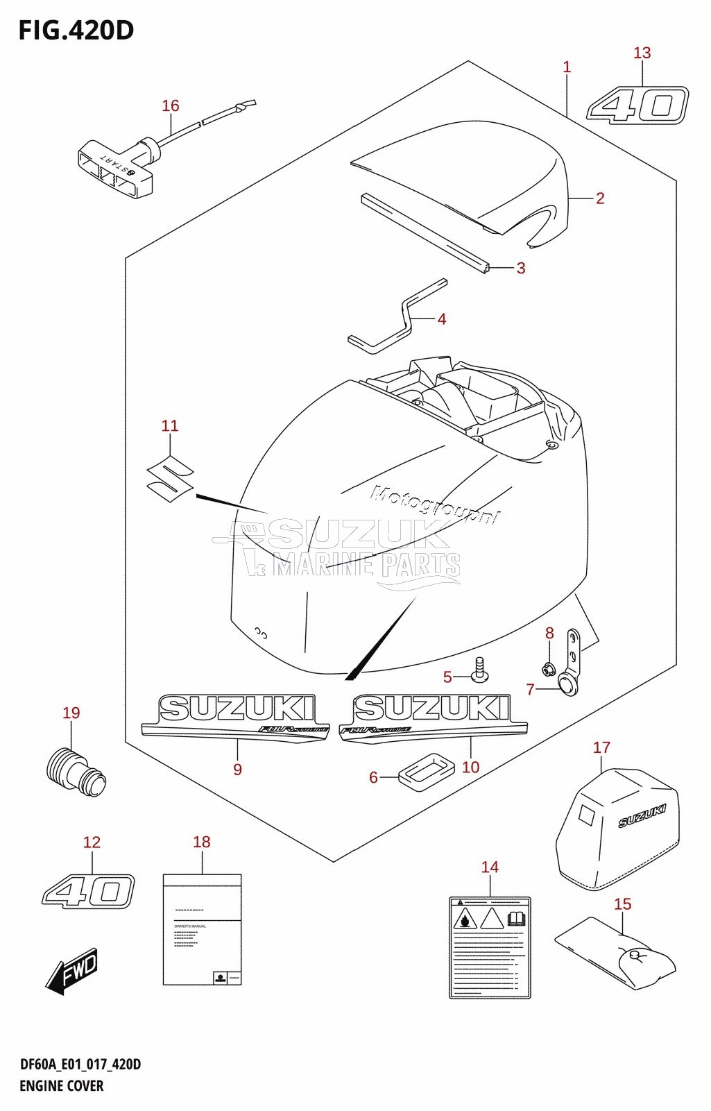 ENGINE COVER (DF40AST:E34)