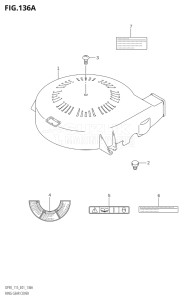 11501F-680001 (2006) 115hp E01 E40-Gen. Export 1 - Costa Rica (DF115TK5  DF115TK6  DF115WTK6) DF115T drawing RING GEAR COVER